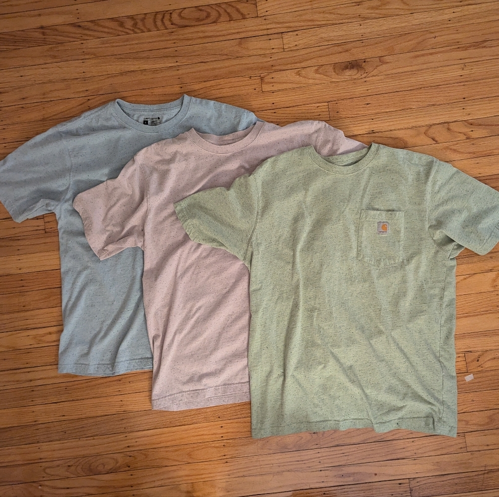 (3) Carhartt Loose Fit Pocket Tee (Large)